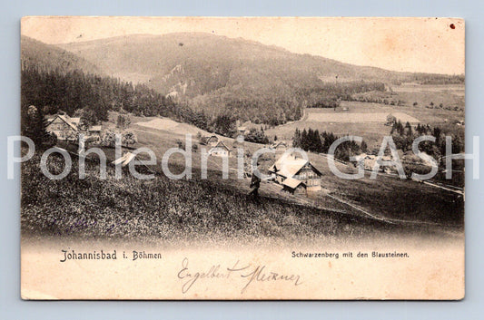 Pohlednice JOHANNISBAD dlouhá adresa (ST8854)