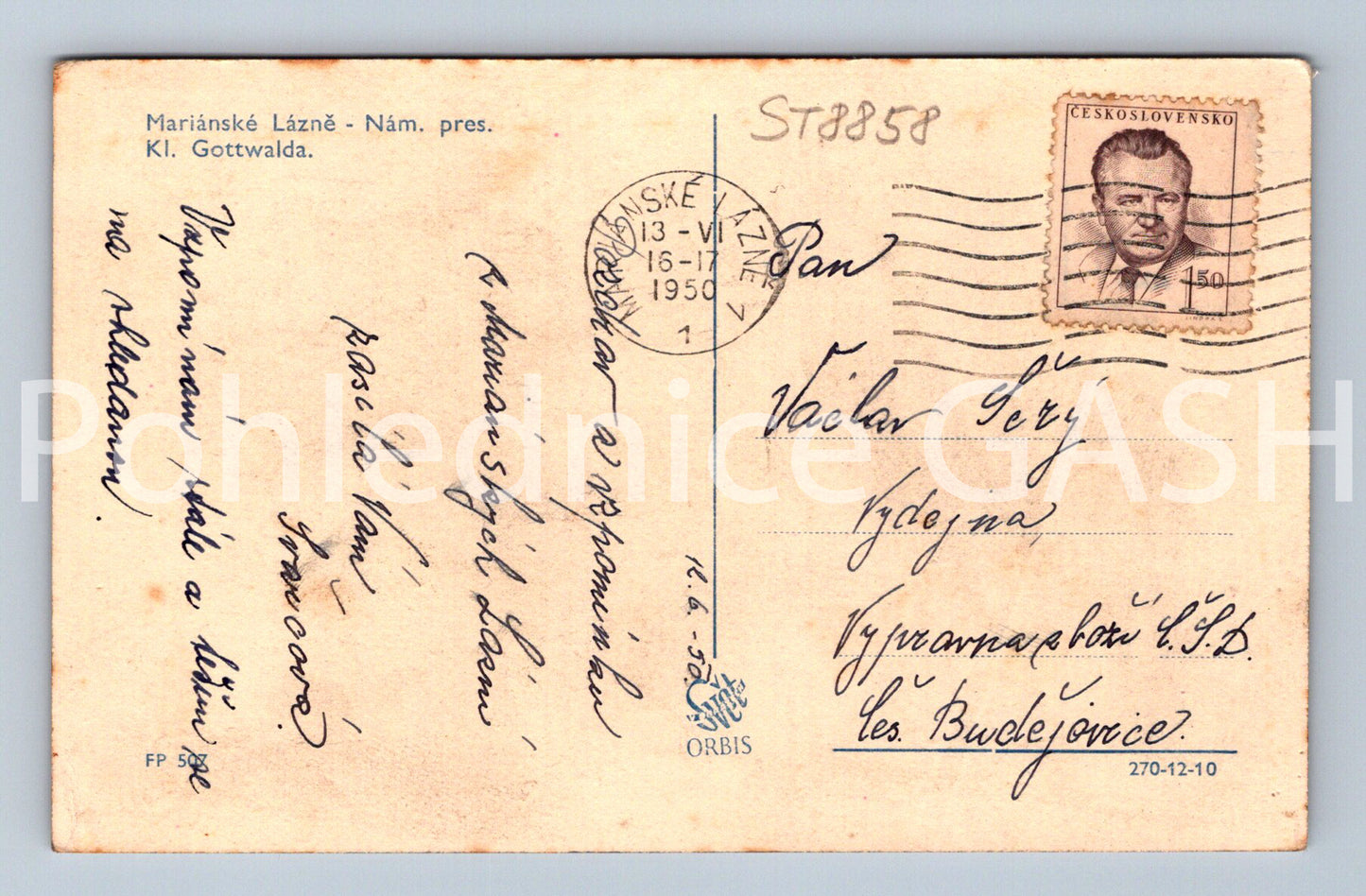 Pohlednice MARIÁNSKÉ LÁZNĚ (ST8858)