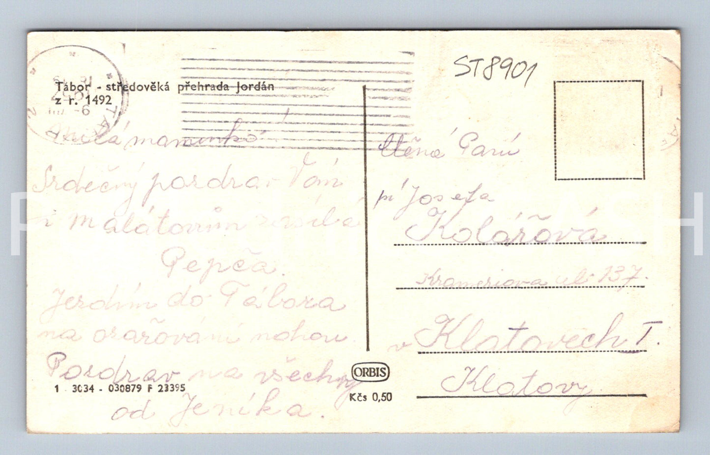 Pohlednice TÁBOR (ST8901)