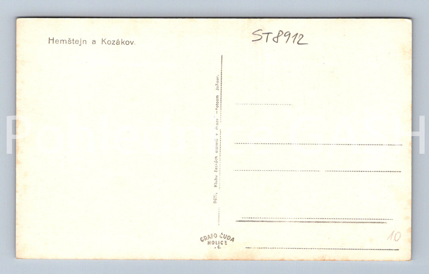 Pohlednice HEMŠTEJN A KOZÁKOV (ST8912)
