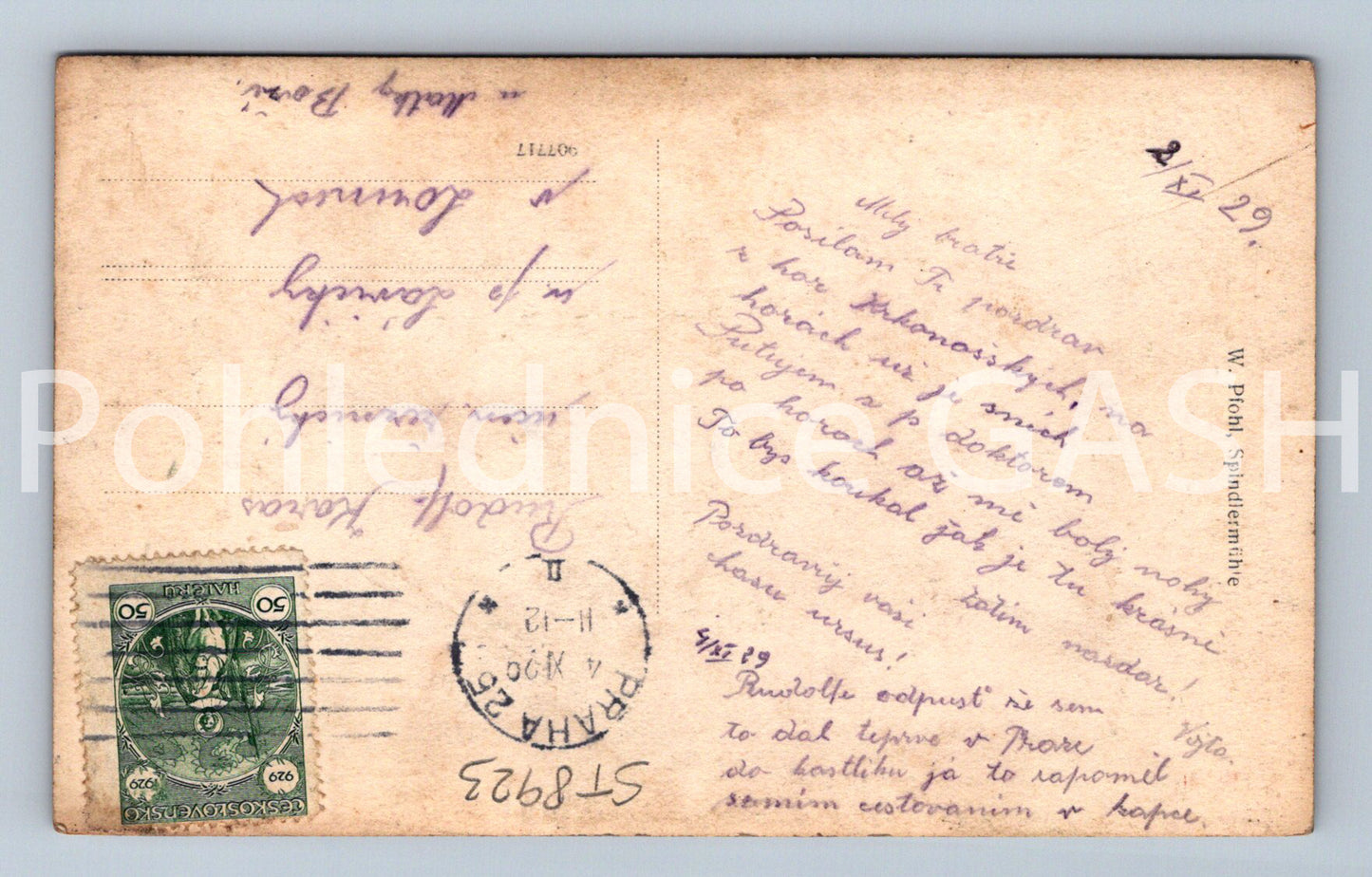 Pohlednice ŠPINDLERŮV MLÝN (ST8923)