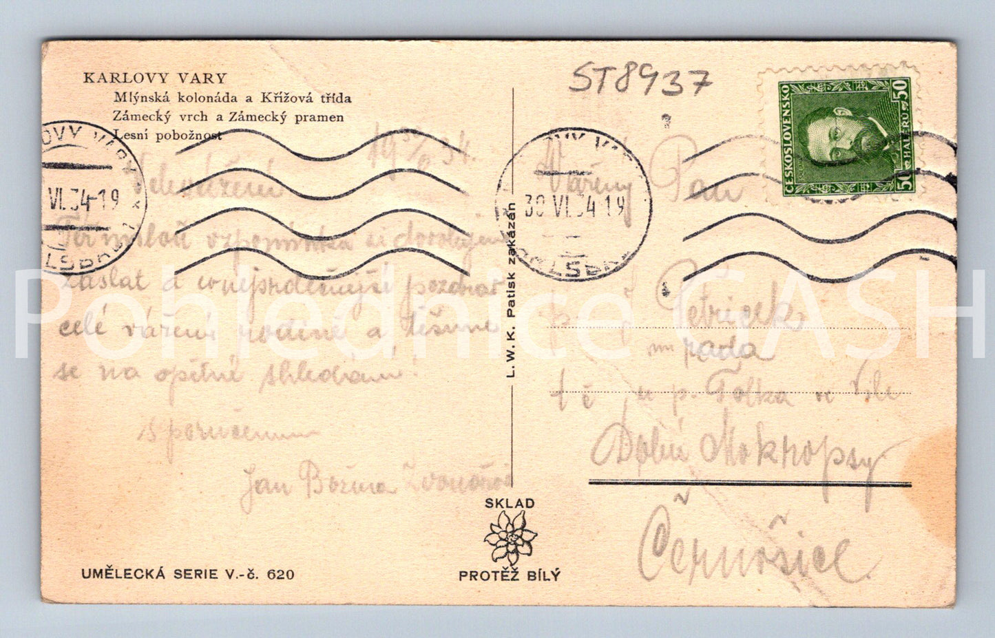 Pohlednice KARLOVY VARY (ST8937)