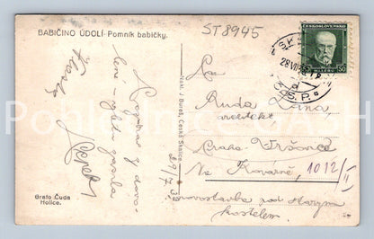 Pohlednice BABIČČINO ÚDOLÍ - POMNÍK BABIČKY (ST8945)