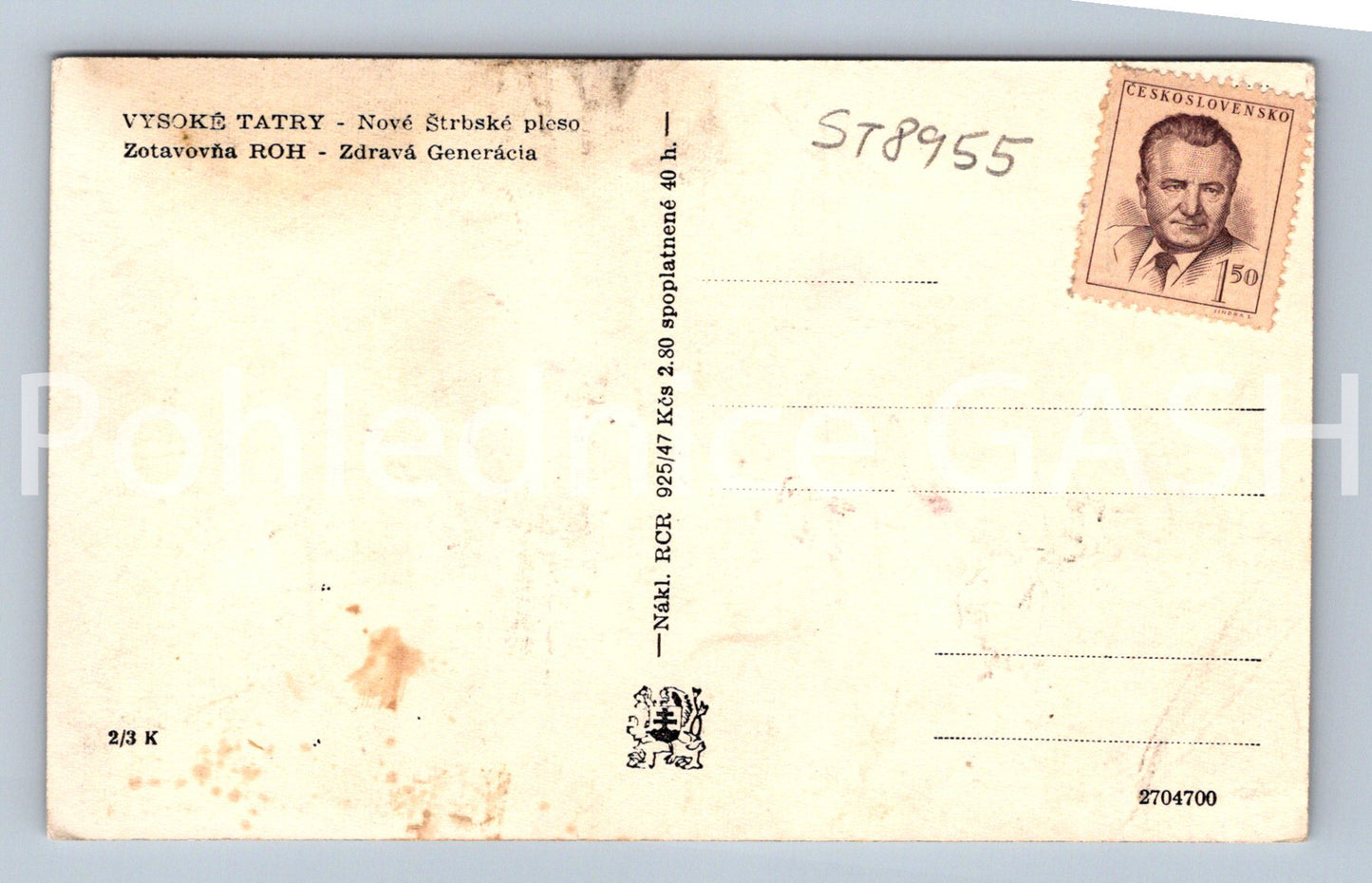 Pohlednice VYSOKÉ TATRY (ST8955)