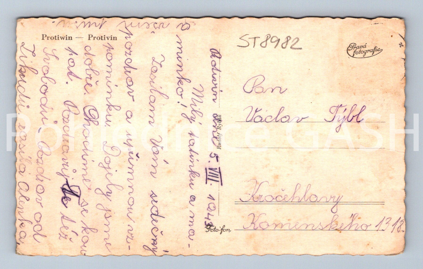 Pohlednice PROTIVÍN (ST8982)