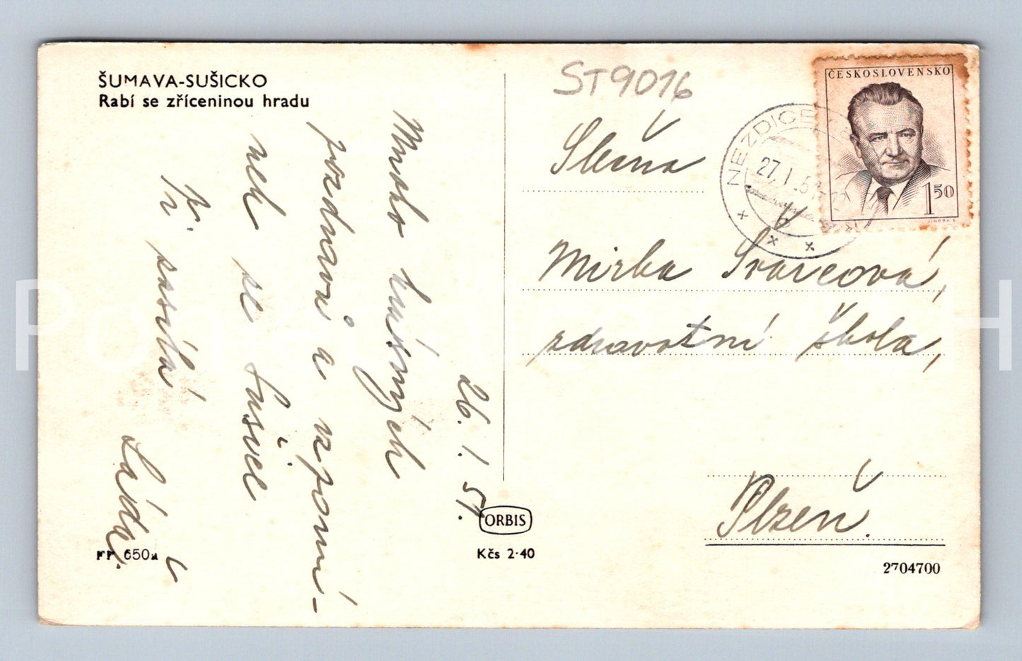 Pohlednice ŠUMAVA SUŠICKO (ST9016)