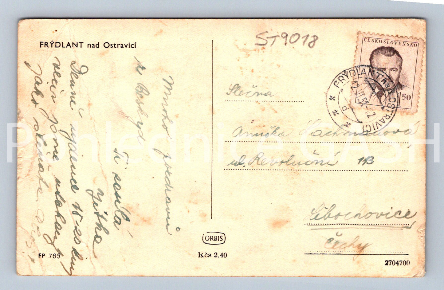 Pohlednice FRÝDLANT NAD OSTRAVICÍ (ST9018)