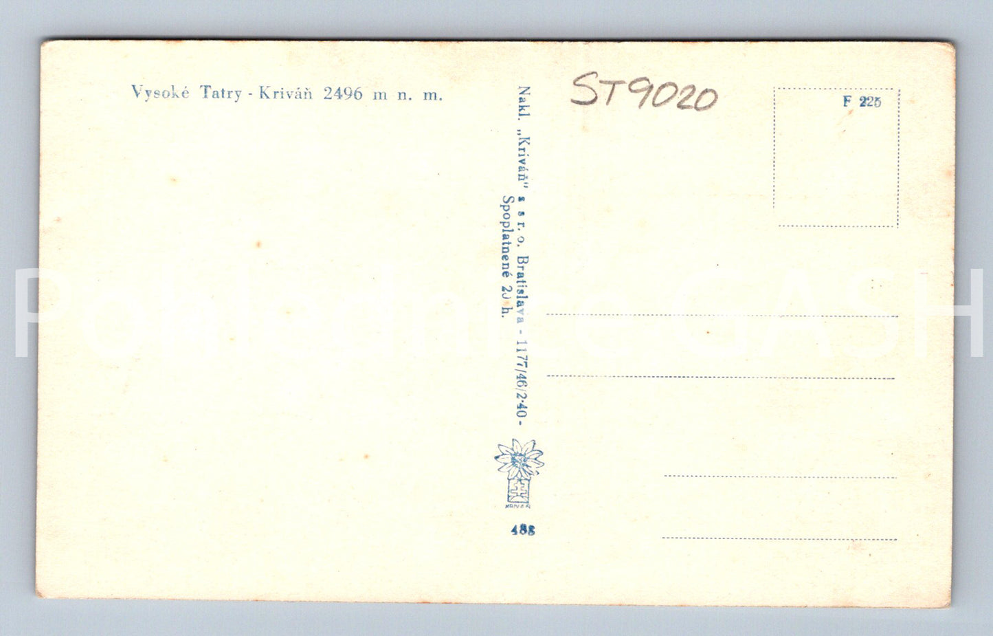 Pohlednice VYSOKÉ TATRY (ST9020)