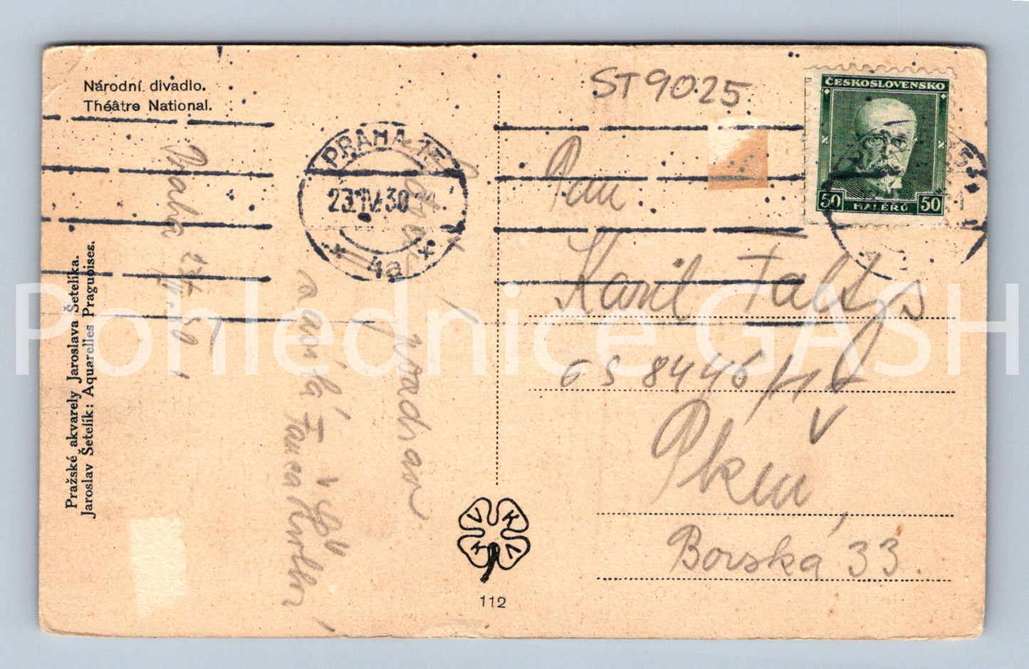 Pohlednice PRAHA - NÁRODNÍ DIVADLO (ST9025)