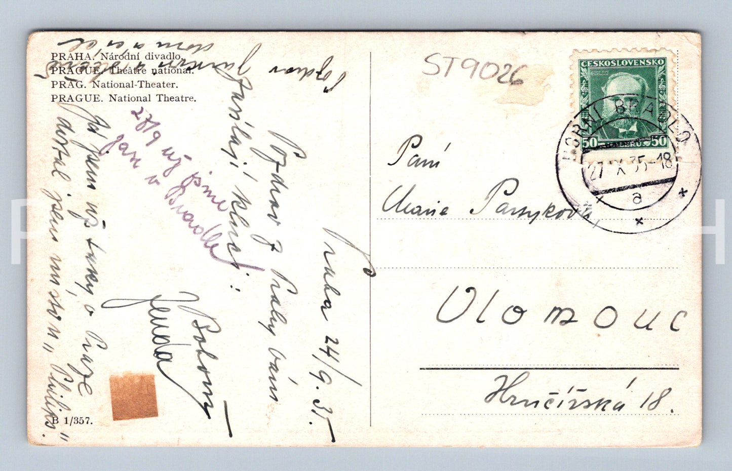 Pohlednice PRAHA (ST9026)