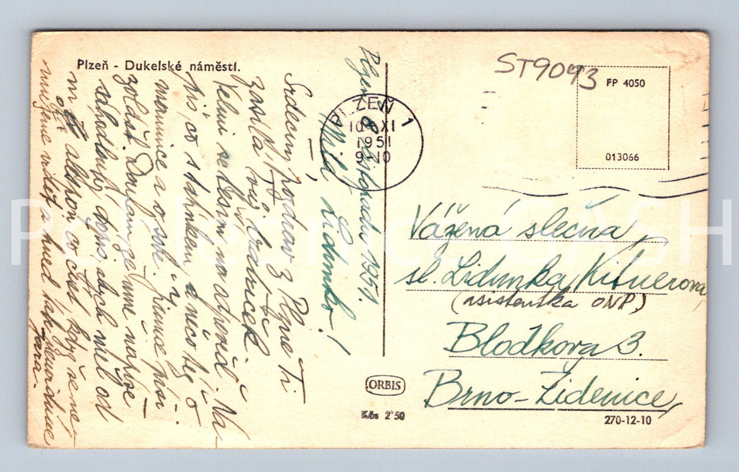 Pohlednice PLZEŇ (ST9093)