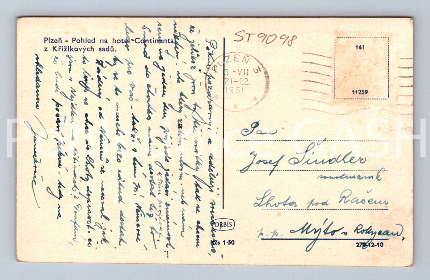 Pohlednice PLZEŇ (ST9098)