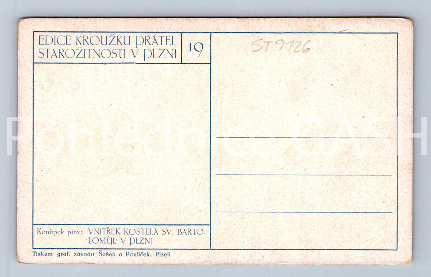 Pohlednice PLZEŇ (ST9126)