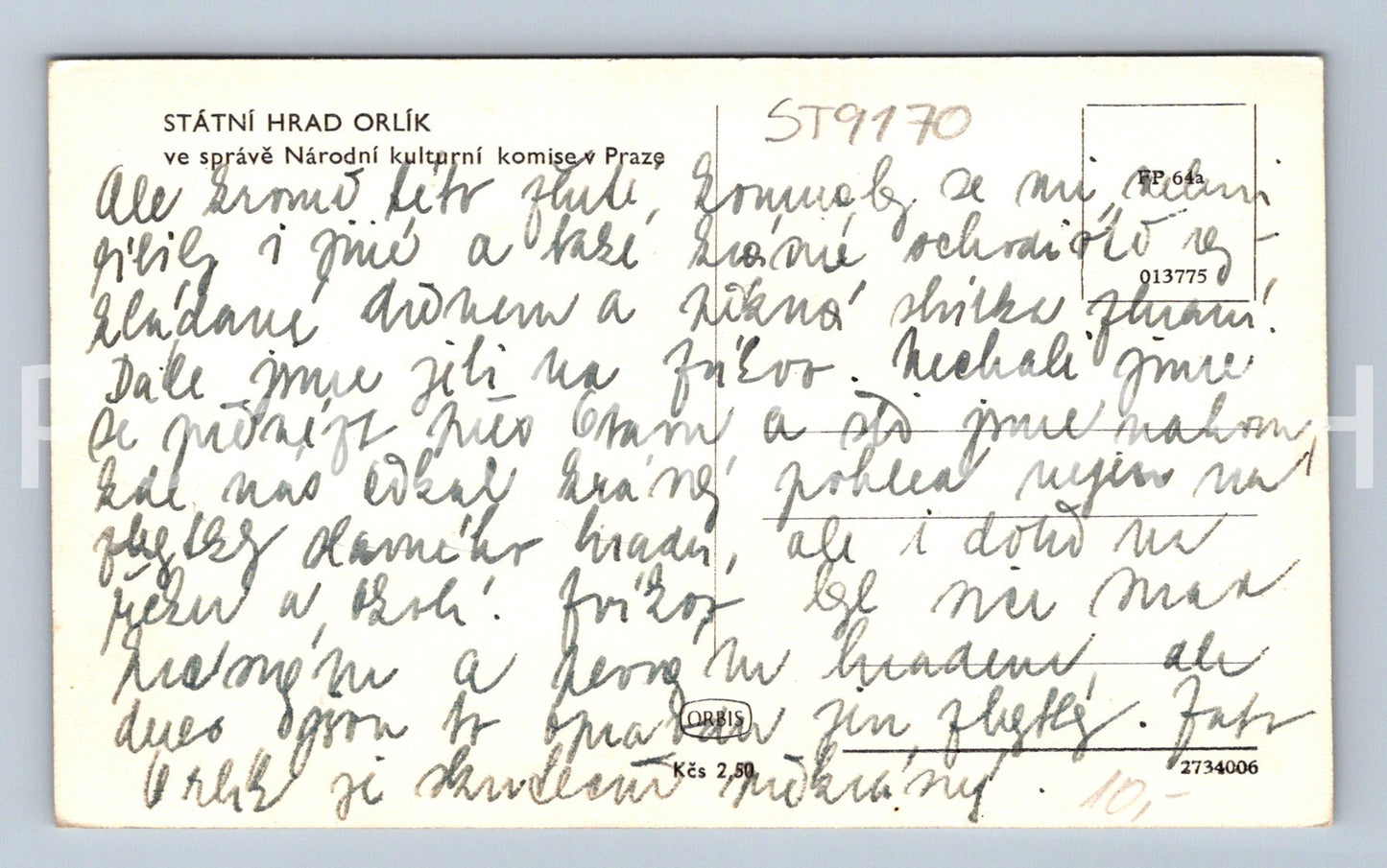 Pohlednice STÁTNÍ HRAD ORLÍK (ST9170)