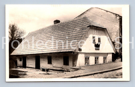 Pohlednice RODNÝ DOMEK MISTRA ALOISE JIRÁSKA - HRONOV (ST9190)