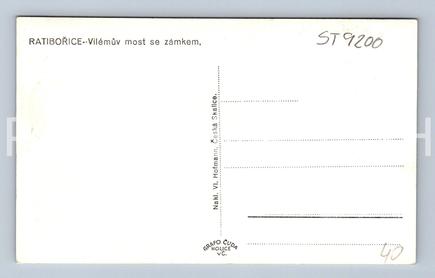 Pohlednice RATIBOŘICE (ST9200)