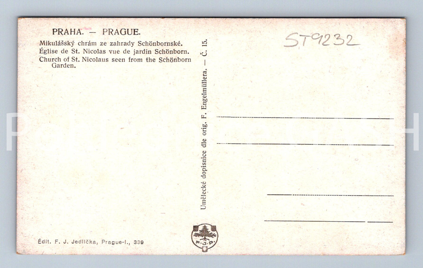 Pohlednice PRAHA (ST9232)