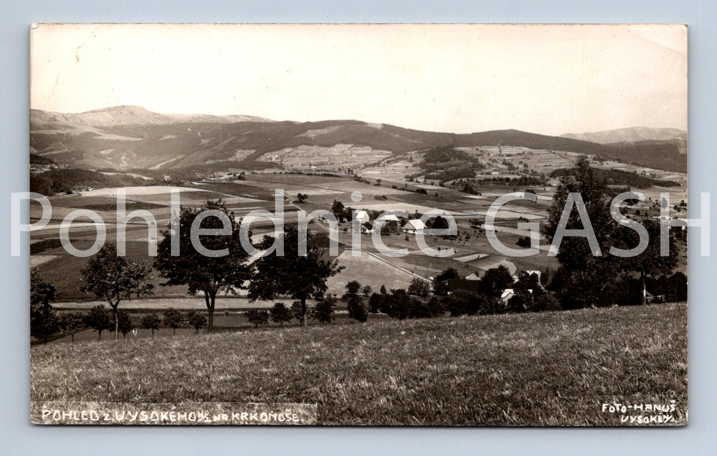 Pohlednice POHLED Z VYSOKÉHO NAD LABEM NA KRKONOŠE (ST9291)