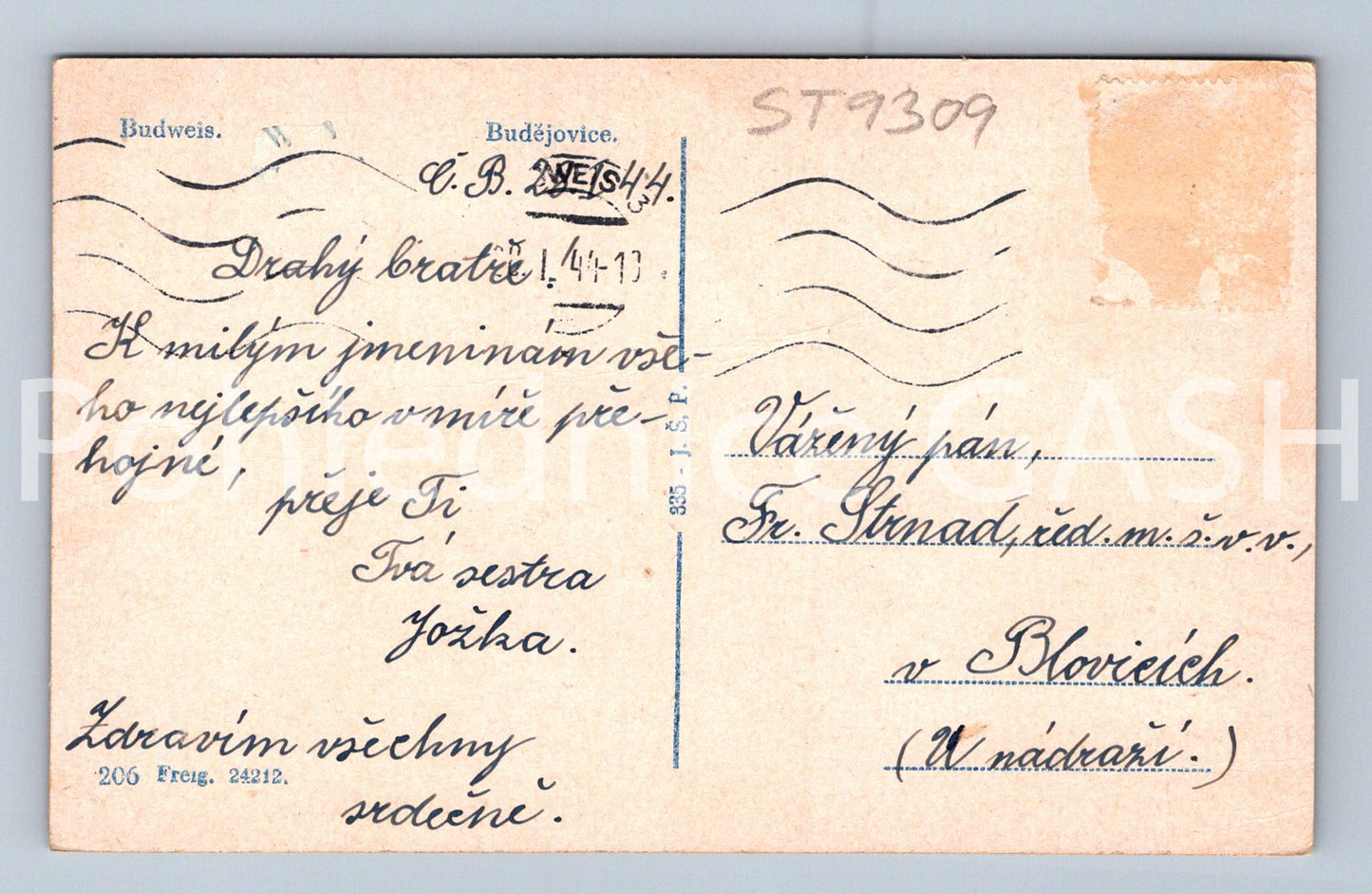 Pohlednice BUDĚJOVICE (ST9309)