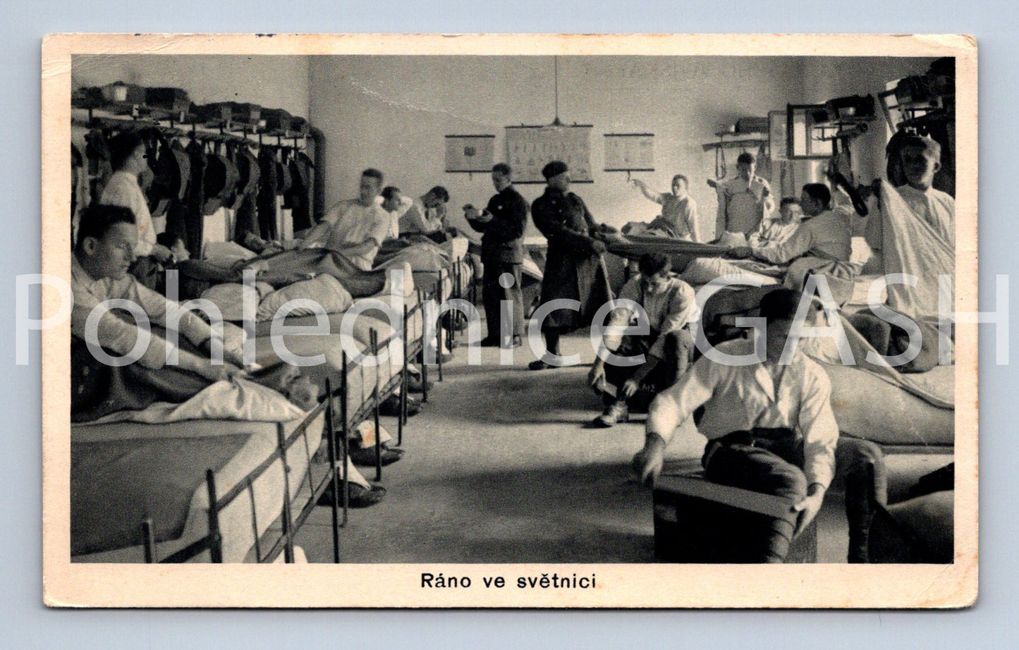 Pohlednice ZE ŽIVOTA NAŠEHO VOJSKA - RÁNO VE SVĚTNICI (ST9312)