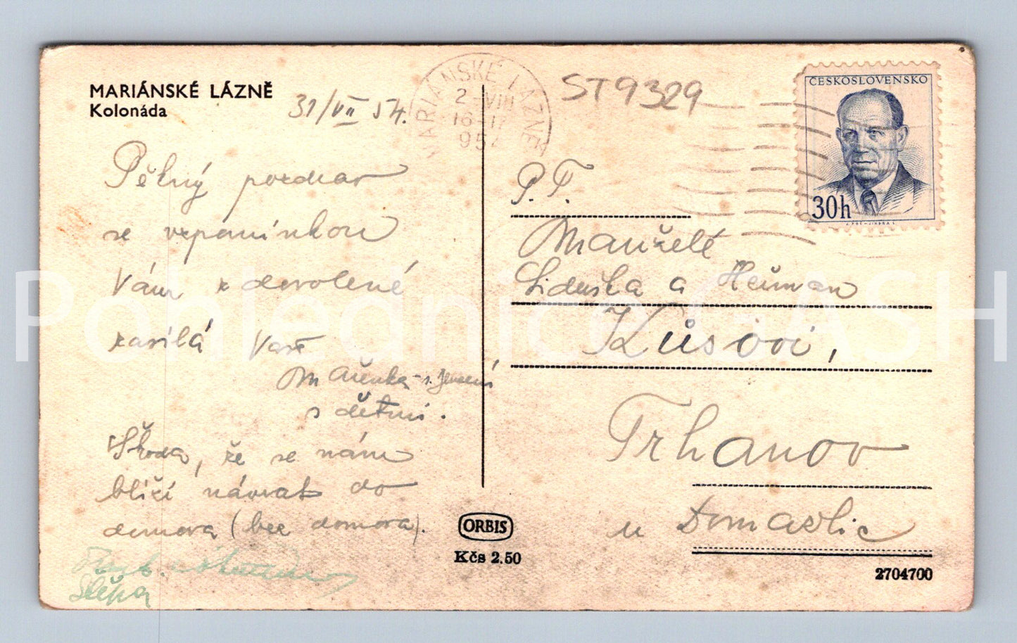 Pohlednice MARIÁNSKÉ LÁZNĚ (ST9329)