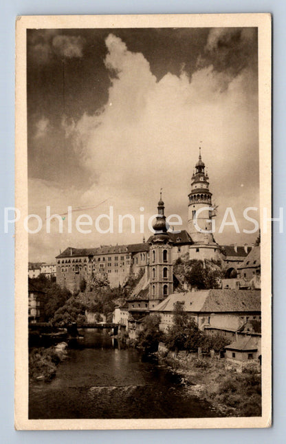 Pohlednice ČESKÝ KRUMLOV - ZÁMEK OD VLTAVY (X24675)