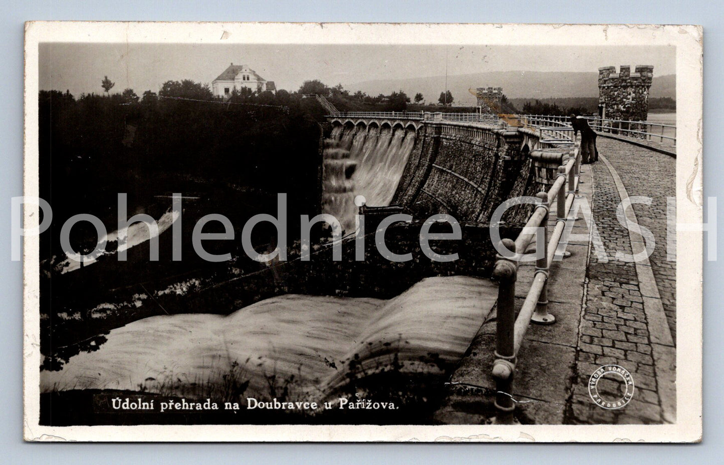 Pohlednice ÚDOLNÍ PŘEHRADA NA DOUBRAVCE U PAŘÍZOVA (X24681)