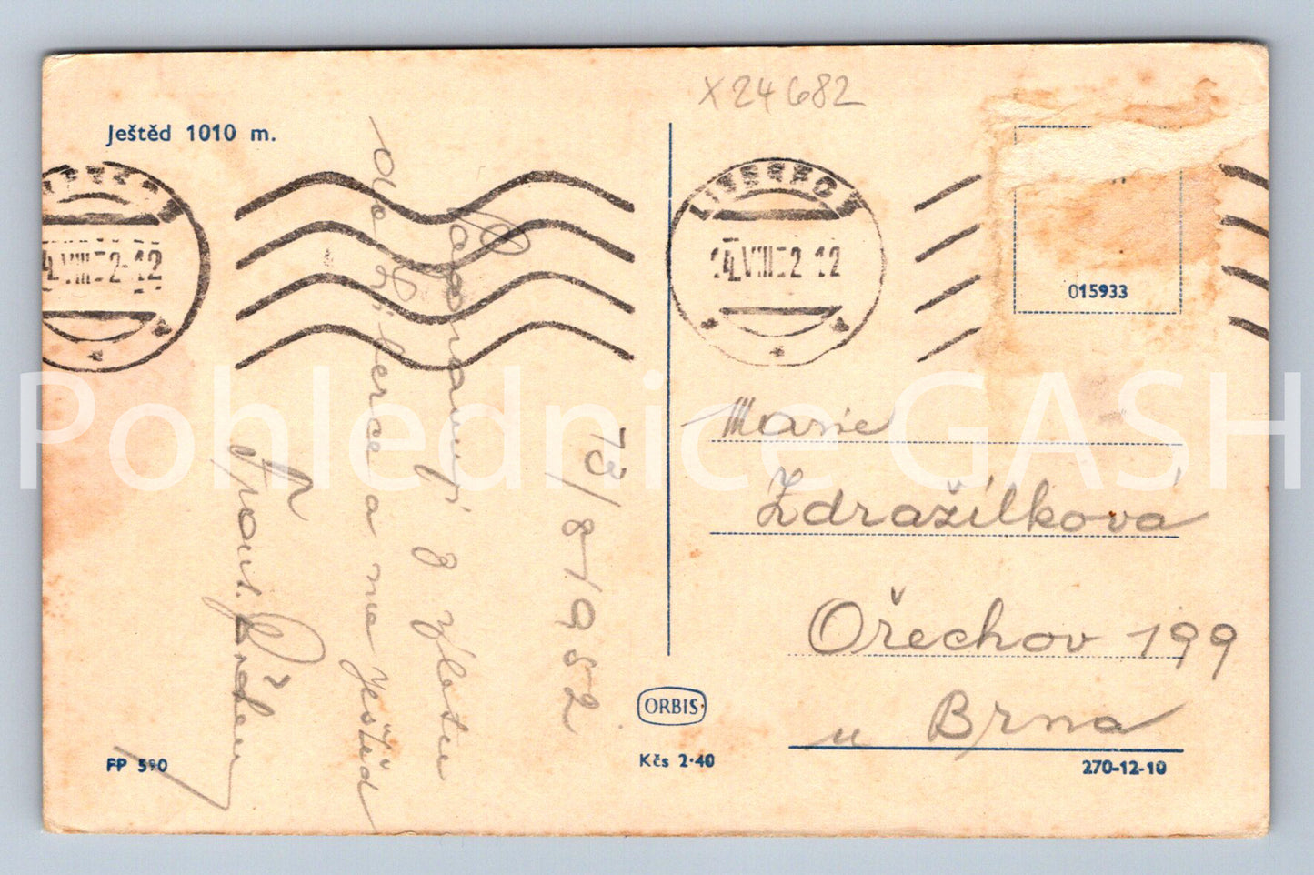 Pohlednice JEŠTĚD 1010M (X24682)