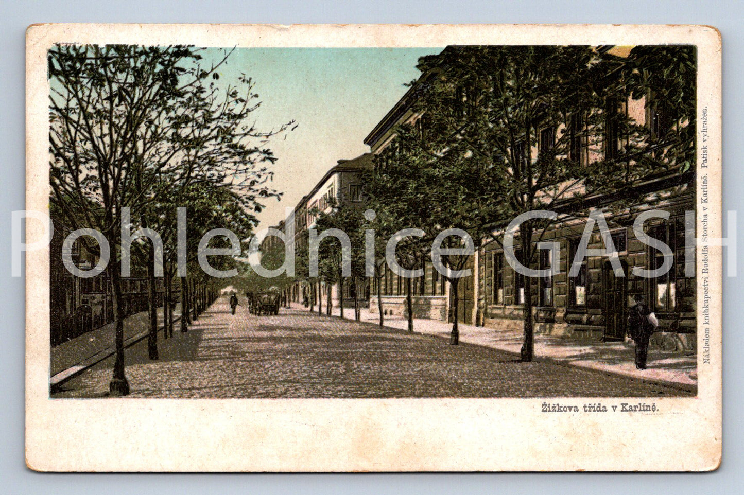 Pohlednice ŽIŽKOVA TŘÍDA V KARLÍNĚ (X24737)