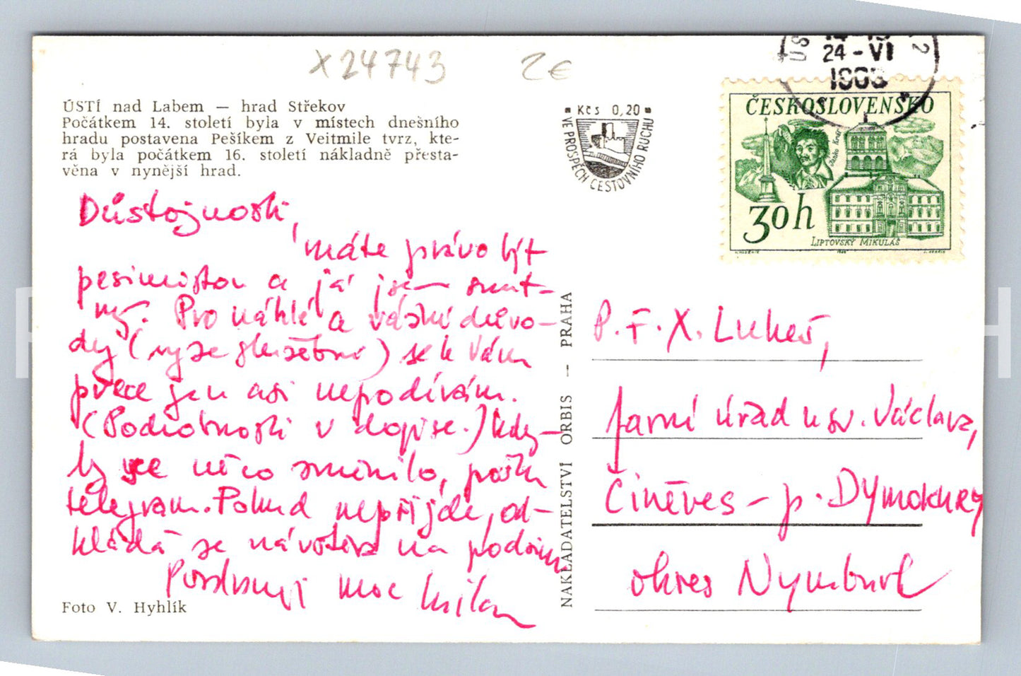 Pohlednice ÚSTÍ NAD LABEM (X24743)