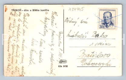 Pohlednice TŘEBOŇ RESTAURACE U BÍLÉHO KONÍČKA (X24745)