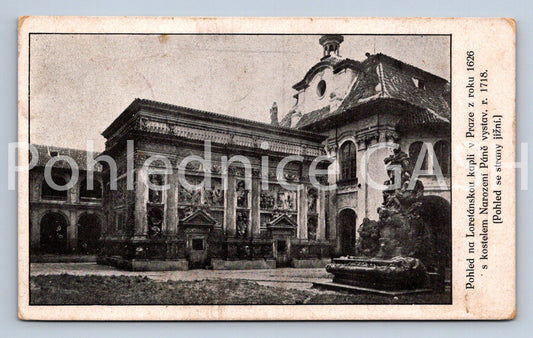 Pohlednice POHLED NA LORETÁNSKOU KAPLI V PRAZE Z ROKU 1626 (X24754)