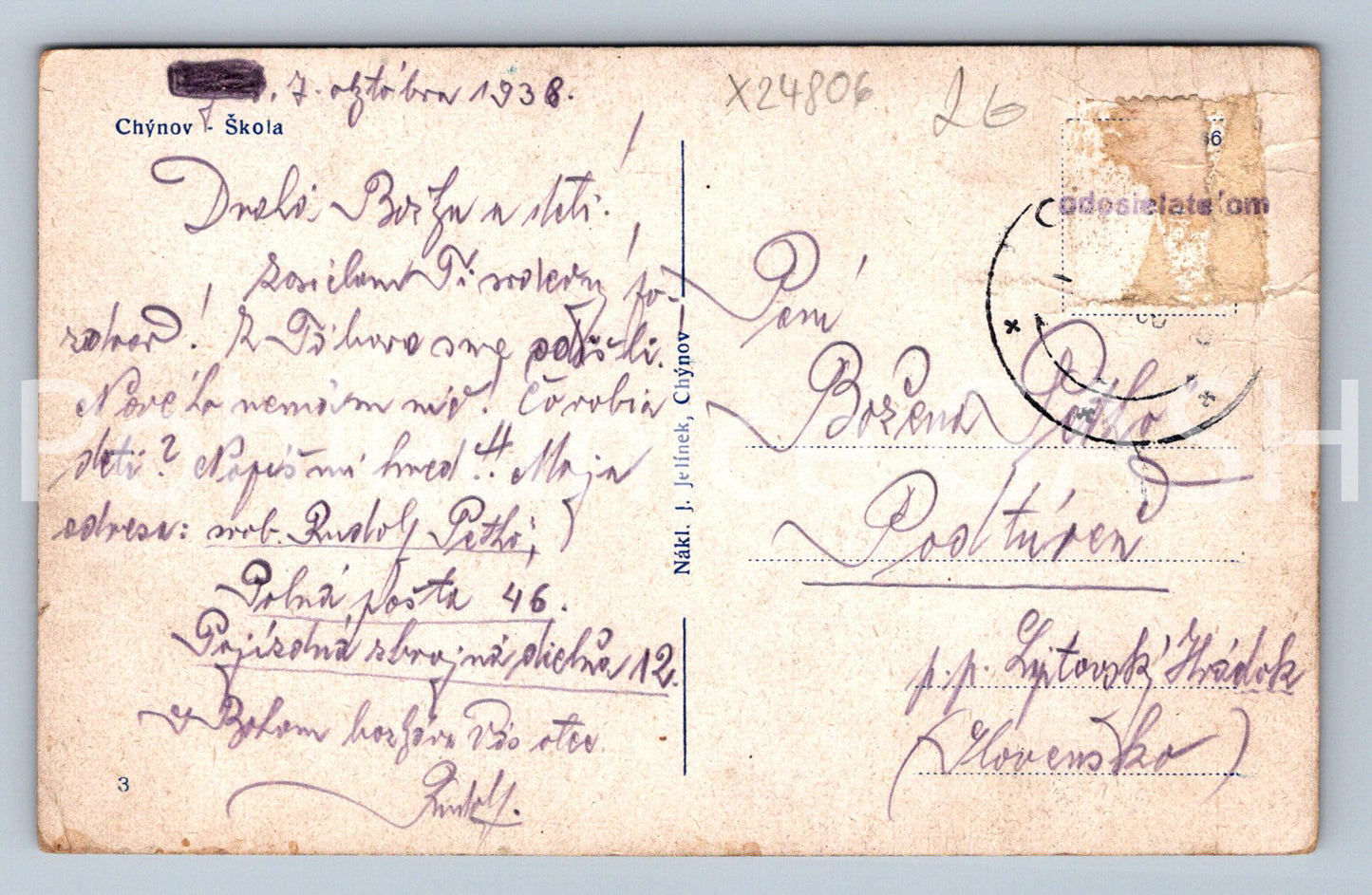 Pohlednice CHÝNOV (X24806)