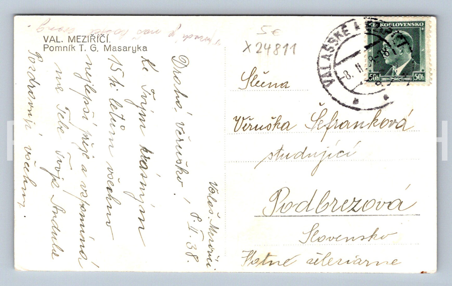 Pohlednice VALAŠSKÉ MEZIŘÍČÍ (X24811)