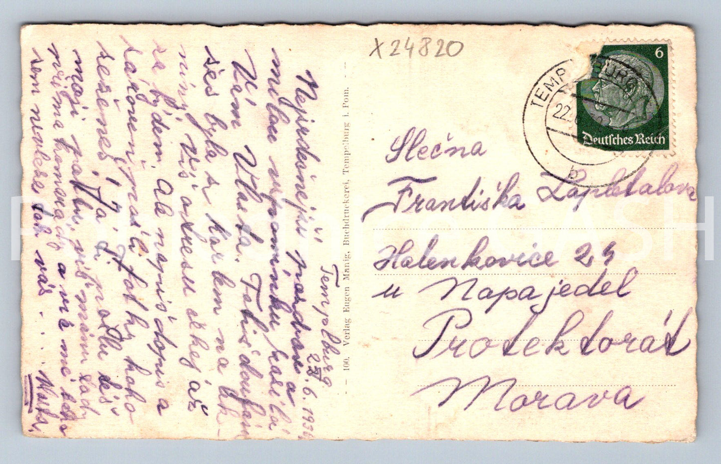 Postcard TEMPELBURG (X24820)