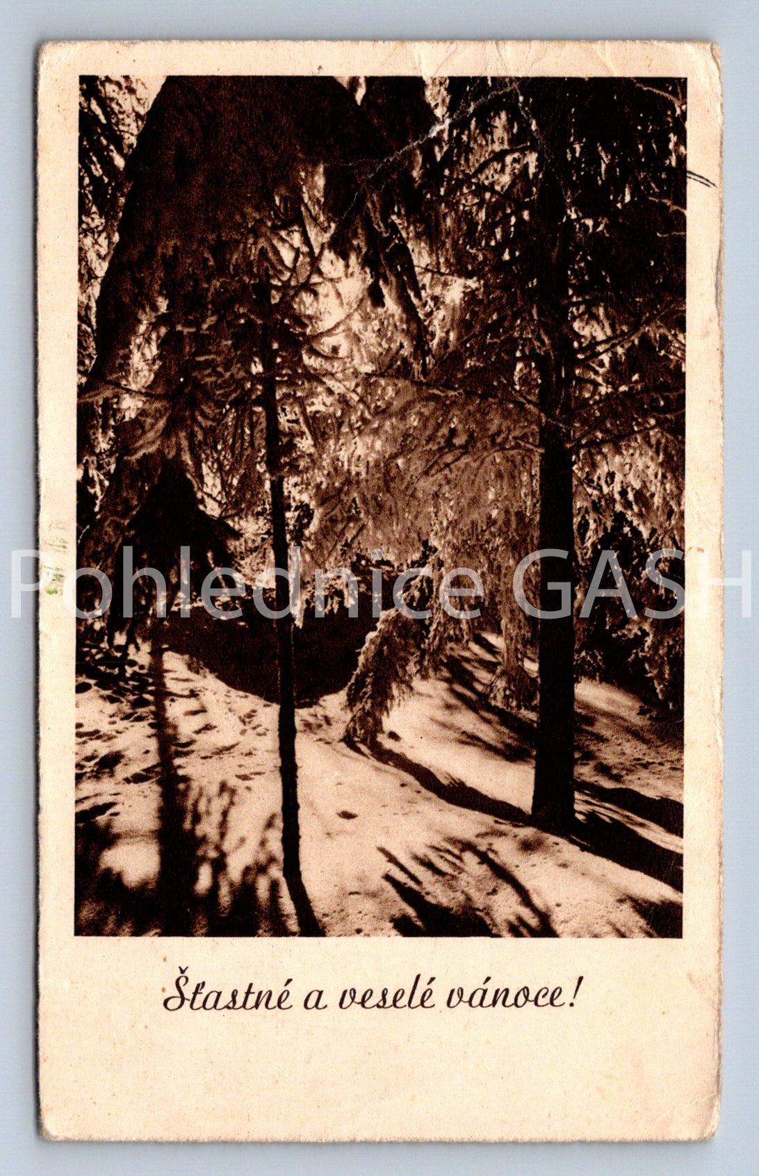 Postcard HAPPY AND MERRY CHRISTMAS (X24831)