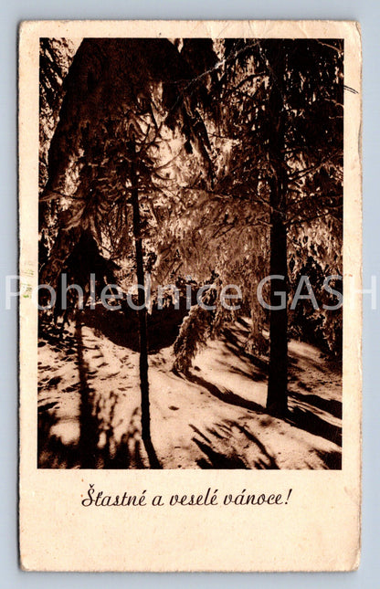 Postcard HAPPY AND MERRY CHRISTMAS (X24831)