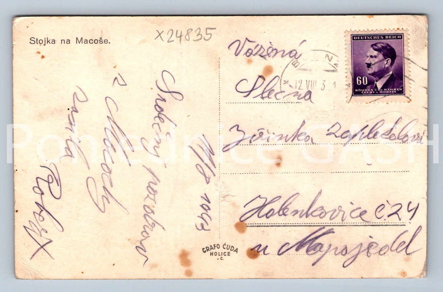 Pohlednice STOJKA NA MACOŠE (X24835)