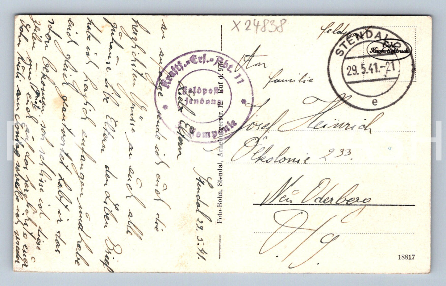 Pohlednice STENDAL (X24838)