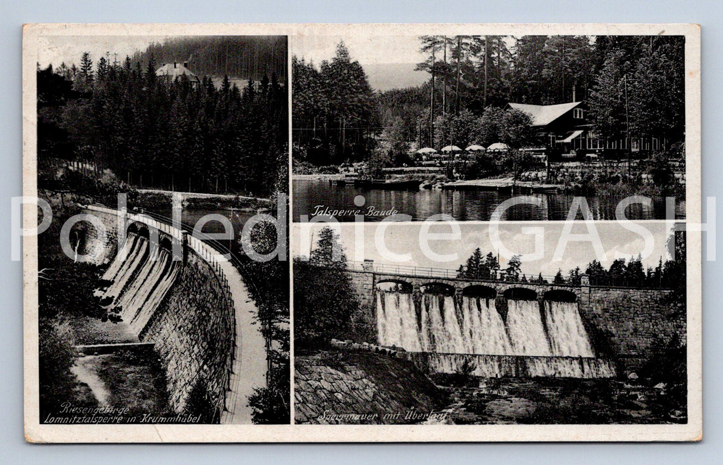 Pohlednice TALSPERRE BAUDE - KOLÁŽ (X24880)