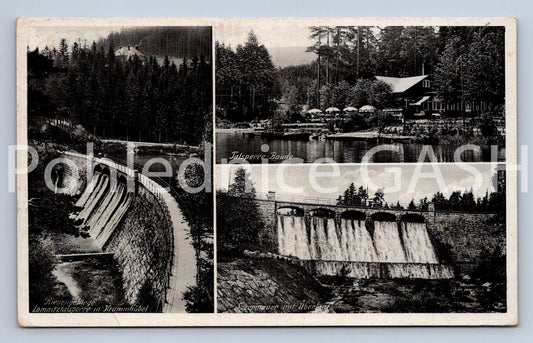 Pohlednice TALSPERRE BAUDE - KOLÁŽ (X24880)