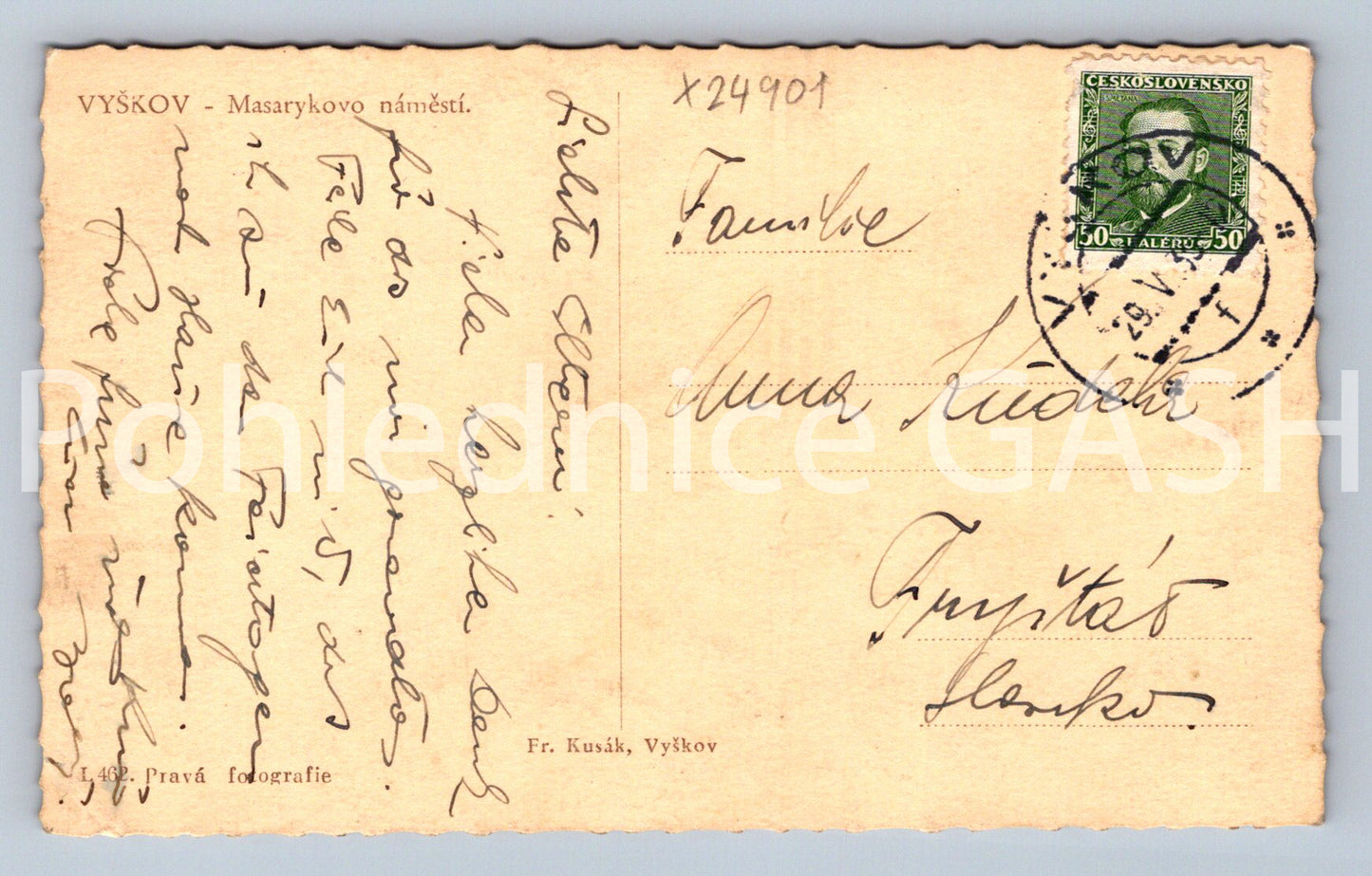 Pohlednice VYŠKOV (X24901)