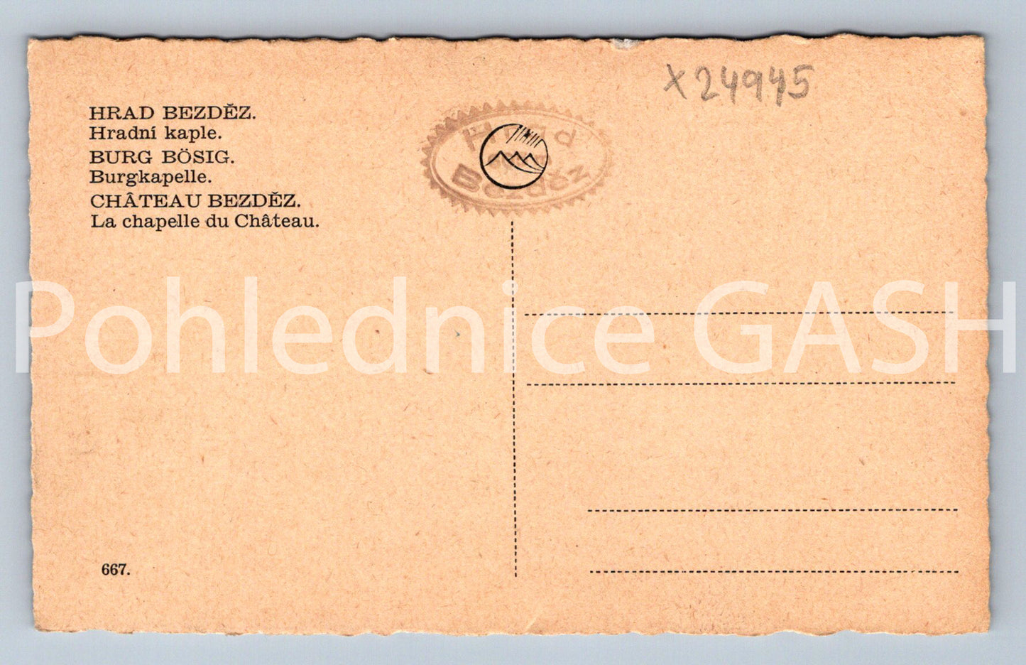 Pohlednice HRAD BEZDĚZ (X24945)