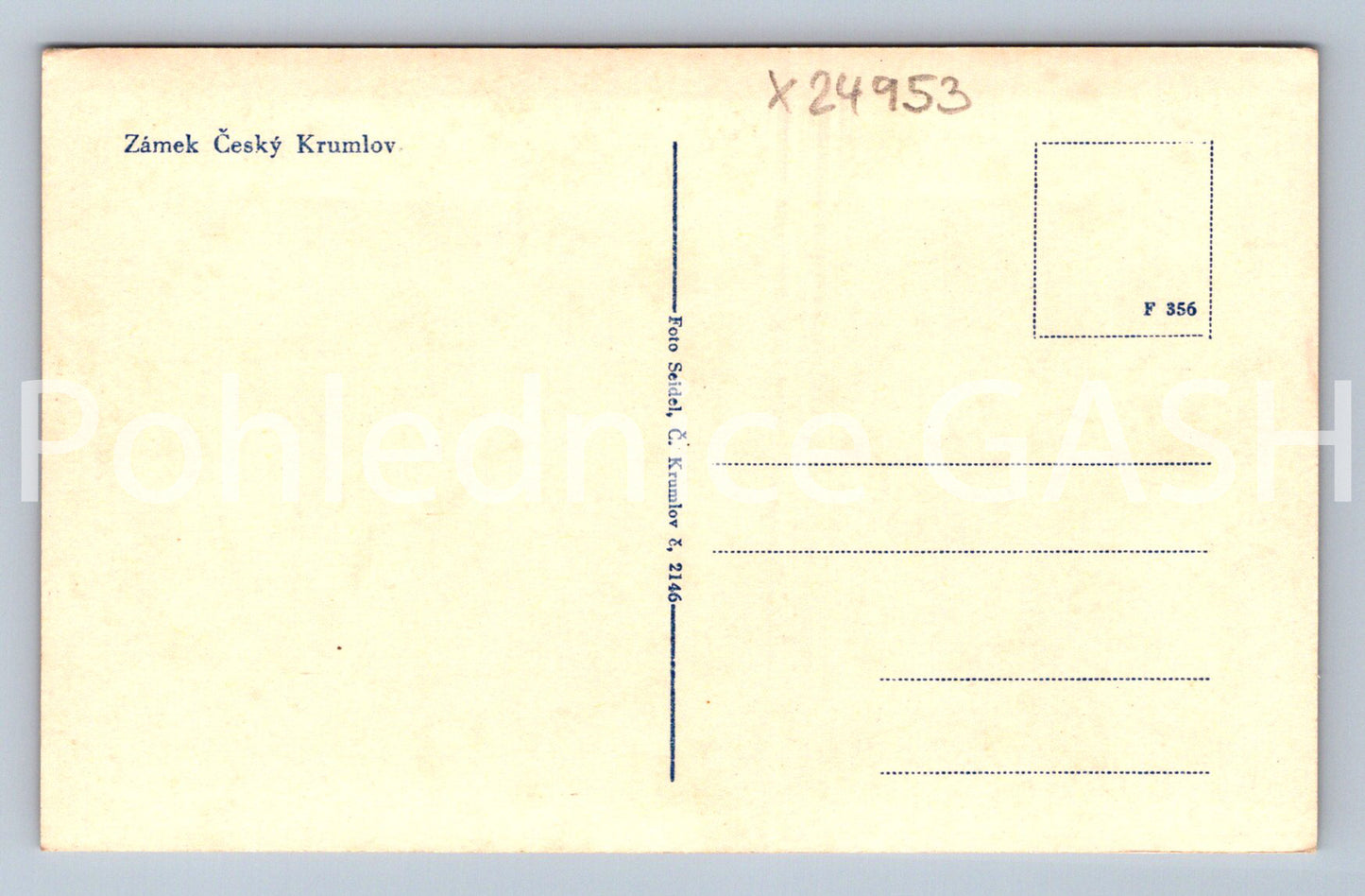 Pohlednice ZÁMEK ČESKÝ KRUMLOV (X24953)