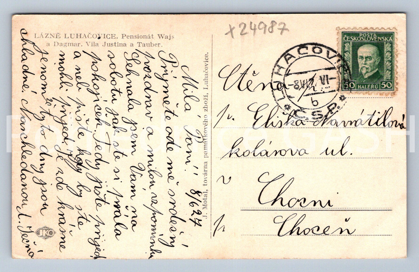 Pohlednice LÁZNĚ LUHAČOVICE (X24987)