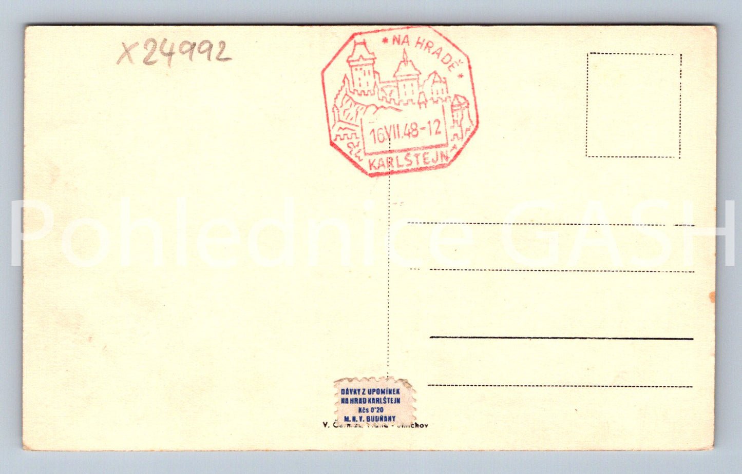 Pohlednice HRAD KARLŠTEJN (X24992)