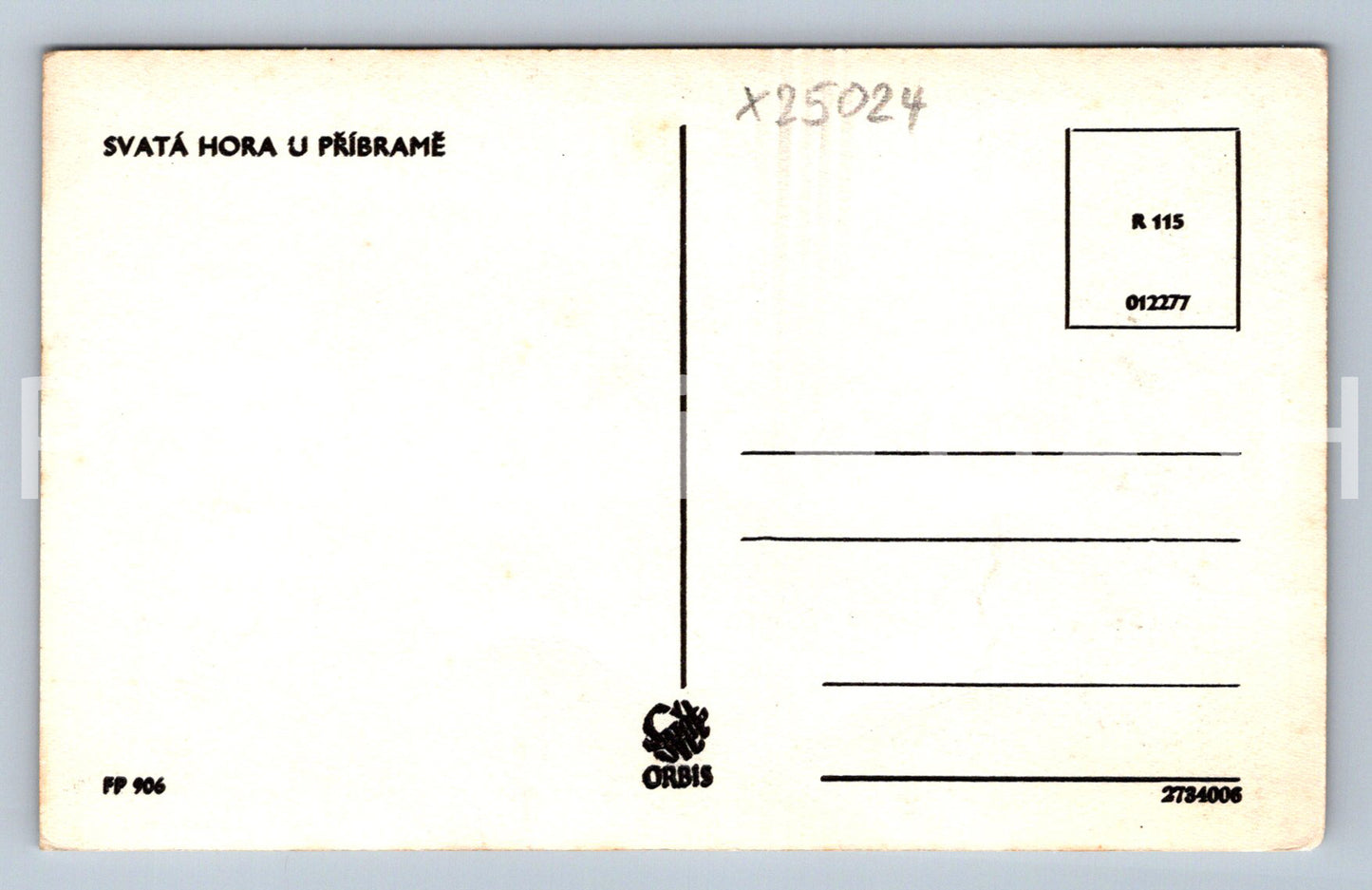 Pohlednice SVATÁ HORA U PŘÍBRAMI (X25024)