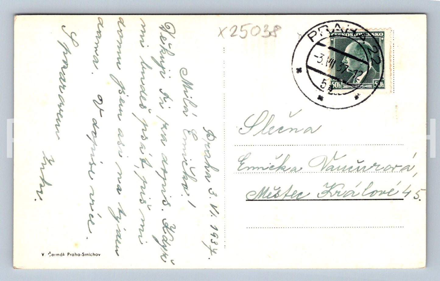 Postcard PRAGUE (X25038)