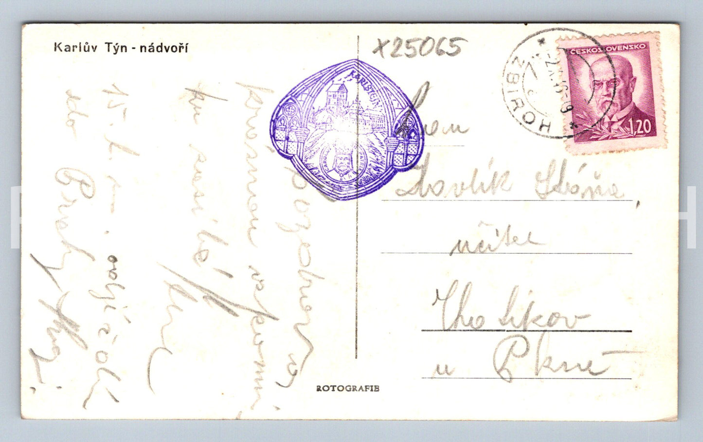 Postcard KARLŮV TYN (X25065)