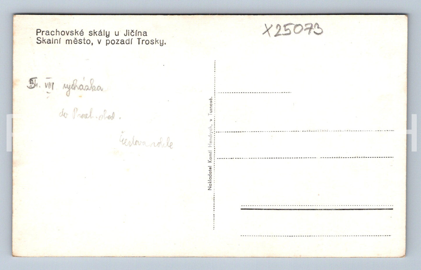 Postcard PRACHOVSKÉ SKÁLY (X25073)